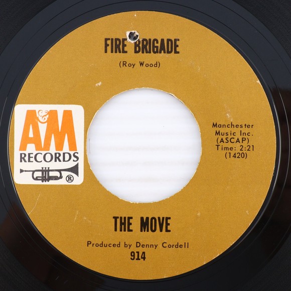 The Move, Fire Brigade/Walk Upon The Water 1968 45 rpm 7" Single Record A&M 914 - Picture 1 of 7